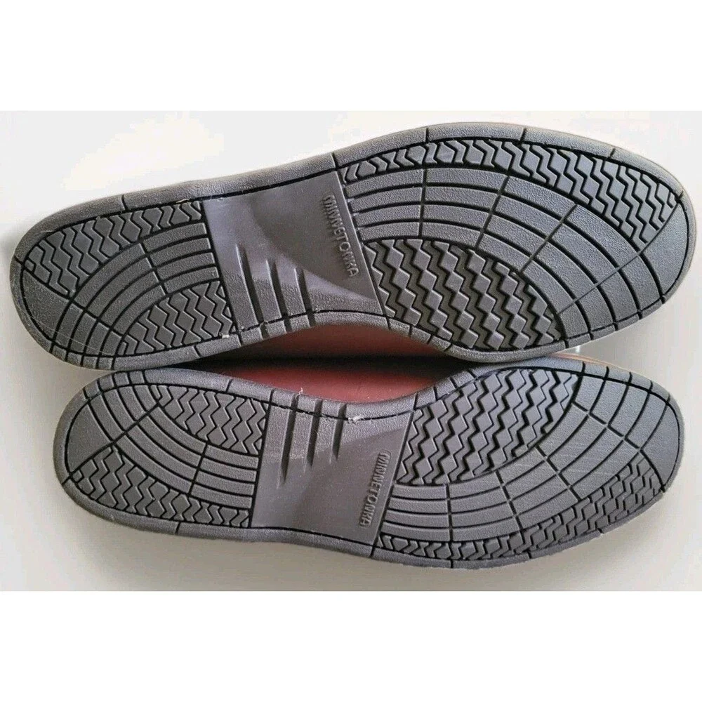 Minnetonka Moccasin Mens 12 BROWN LEATHER WITH SOLE STYLE # 878 Comfort